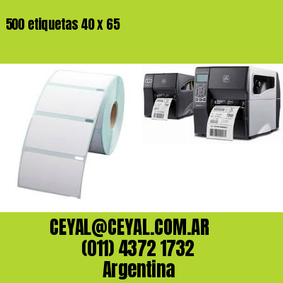 500 etiquetas 40 x 65