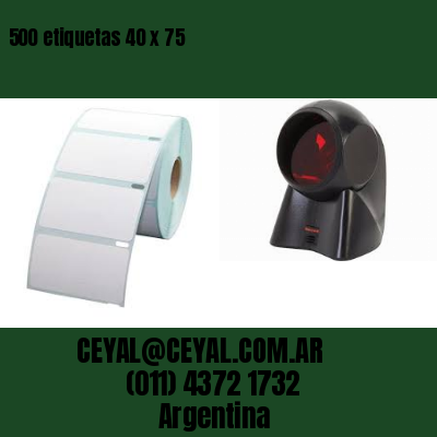 500 etiquetas 40 x 75