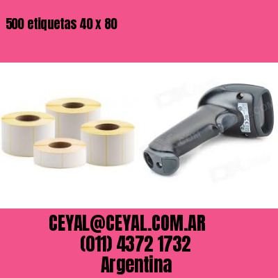 500 etiquetas 40 x 80