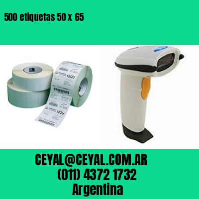 500 etiquetas 50 x 65