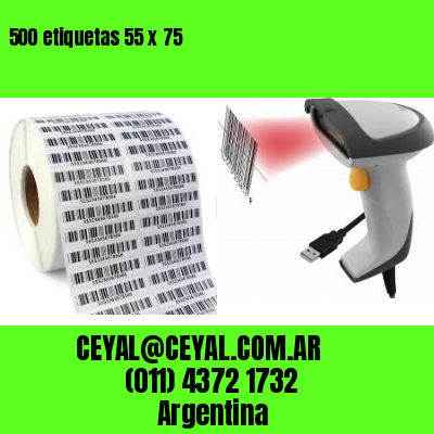 500 etiquetas 55 x 75