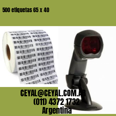 500 etiquetas 65 x 40 