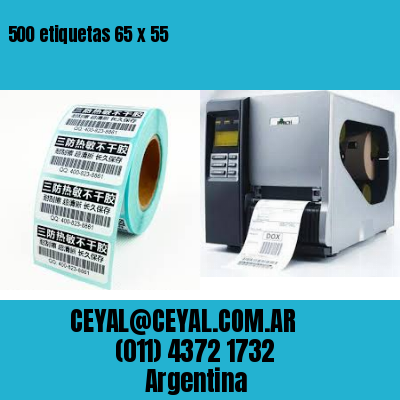 500 etiquetas 65 x 55