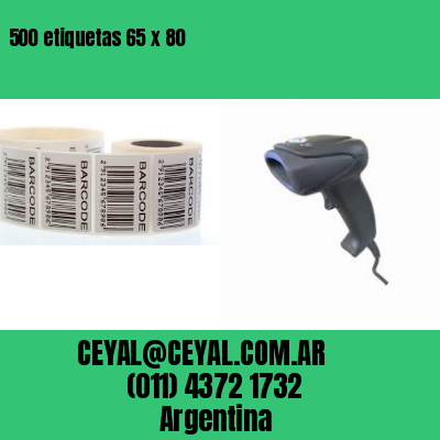 500 etiquetas 65 x 80