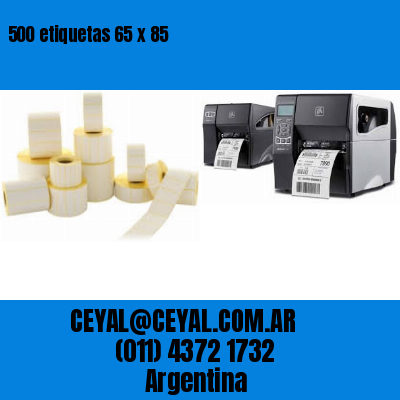 500 etiquetas 65 x 85