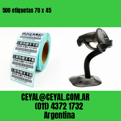 500 etiquetas 70 x 45