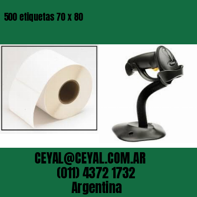 500 etiquetas 70 x 80