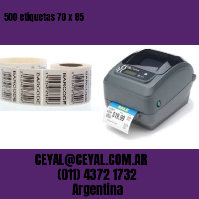 500 etiquetas 70 x 85