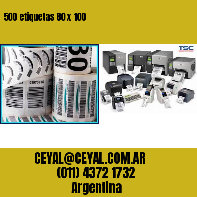 500 etiquetas 80 x 100