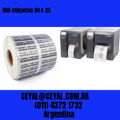 500 etiquetas 80 x 25