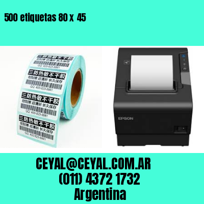 500 etiquetas 80 x 45