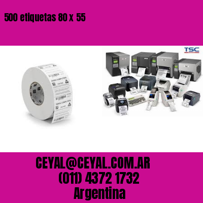 500 etiquetas 80 x 55