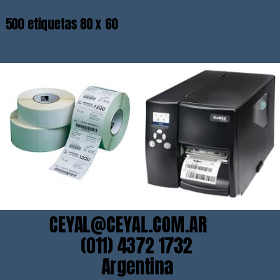 500 etiquetas 80 x 60