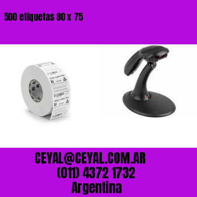 500 etiquetas 80 x 75