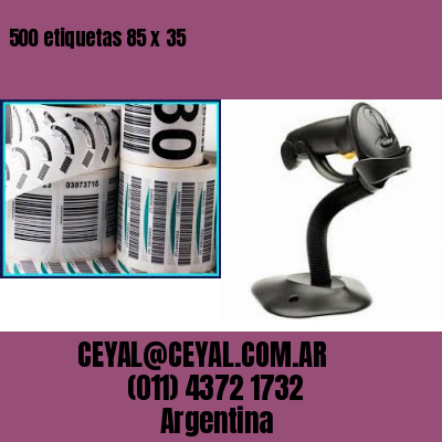 500 etiquetas 85 x 35