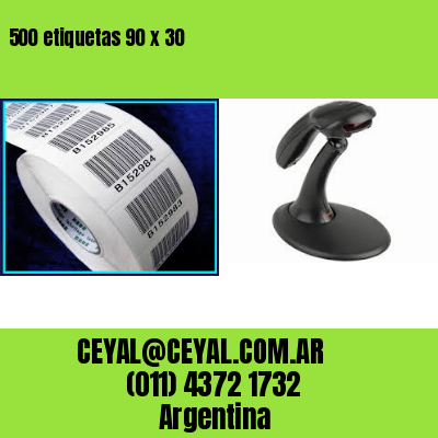 500 etiquetas 90 x 30