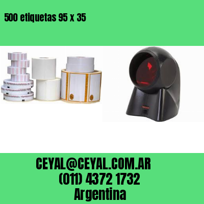 500 etiquetas 95 x 35