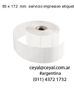 83 x 172  mm  servicio impresion etiquetas correlativas