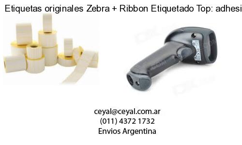 Etiquetas originales Zebra   Ribbon Etiquetado Top: adhesivo   ribbo