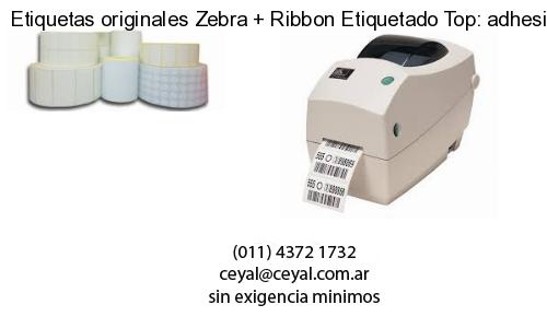 Etiquetas originales Zebra   Ribbon Etiquetado Top: adhesivo   ribbo