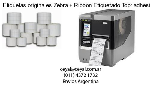 Etiquetas originales Zebra   Ribbon Etiquetado Top: adhesivo   ribbo