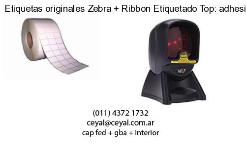 Etiquetas originales Zebra   Ribbon Etiquetado Top: adhesivo   ribbo