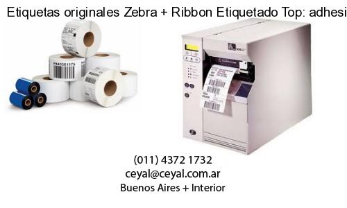 Etiquetas originales Zebra   Ribbon Etiquetado Top: adhesivo   ribbo