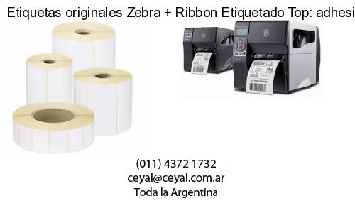 Etiquetas originales Zebra   Ribbon Etiquetado Top: adhesivo   ribbo