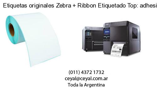 Etiquetas originales Zebra   Ribbon Etiquetado Top: adhesivo   ribbo