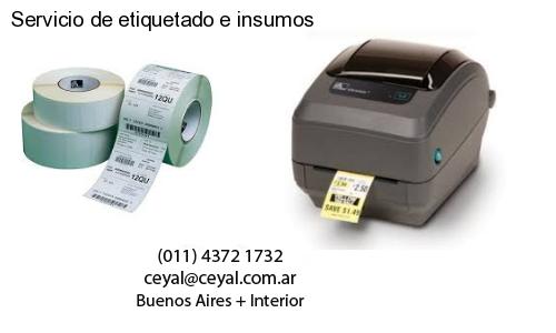 Servicio de etiquetado e insumos