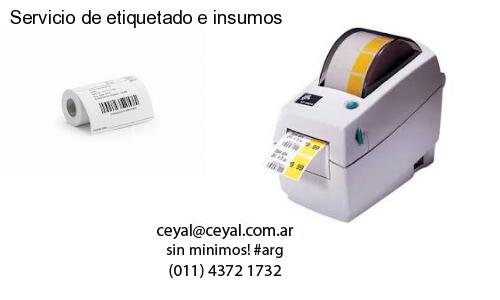 Servicio de etiquetado e insumos