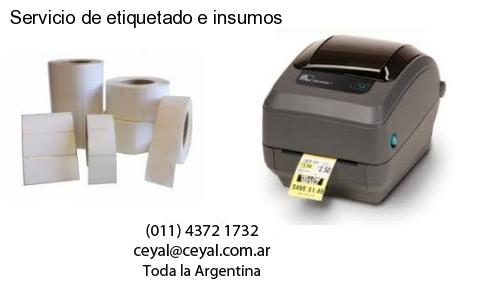 Servicio de etiquetado e insumos