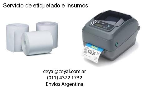 Servicio de etiquetado e insumos