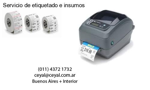 Servicio de etiquetado e insumos