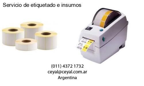 Servicio de etiquetado e insumos