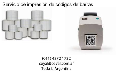 Servicio de impresion de codigos de barras