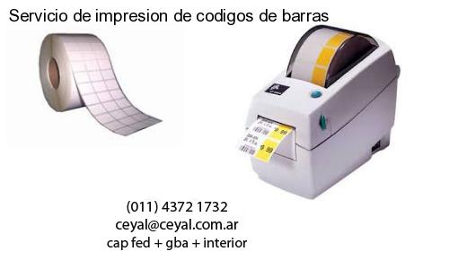 Servicio de impresion de codigos de barras