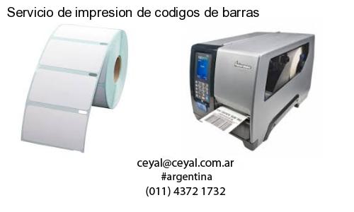 Servicio de impresion de codigos de barras