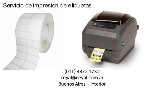 Servicio de impresion de etiquetas