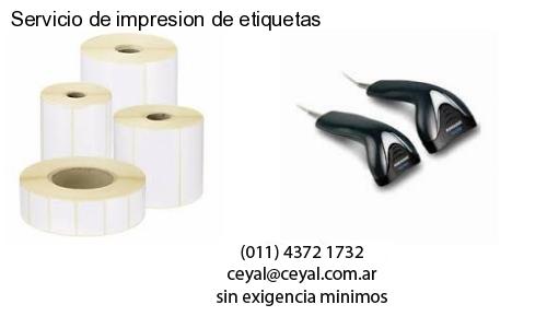 Servicio de impresion de etiquetas