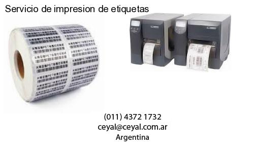 Servicio de impresion de etiquetas