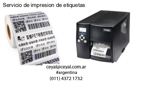 Servicio de impresion de etiquetas