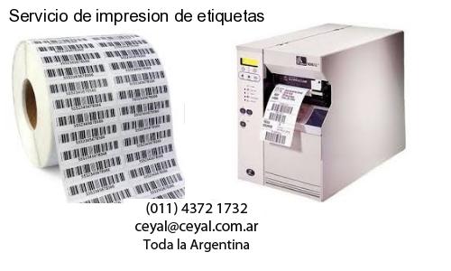 Servicio de impresion de etiquetas