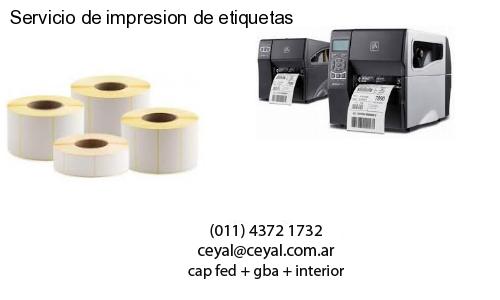 Servicio de impresion de etiquetas