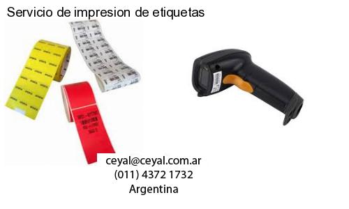 Servicio de impresion de etiquetas