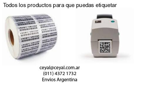 Todos los productos para que puedas etiquetar