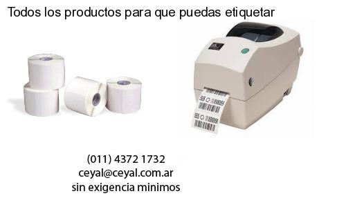 Todos los productos para que puedas etiquetar
