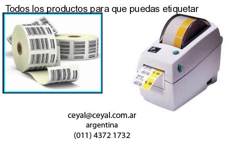 Todos los productos para que puedas etiquetar