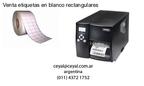 Venta etiquetas en blanco rectangulares