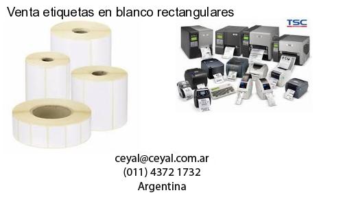 Venta etiquetas en blanco rectangulares